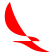 a red bird on a black background