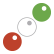 a group of balls with a black background